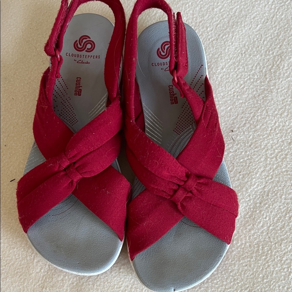 Clarks Red Sandals